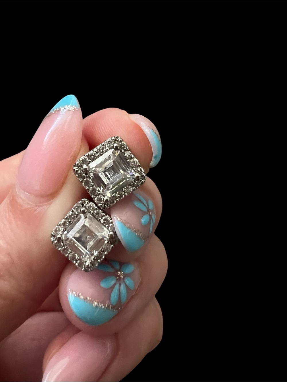 Crystal Stud Earrings - Picture 5 of 6